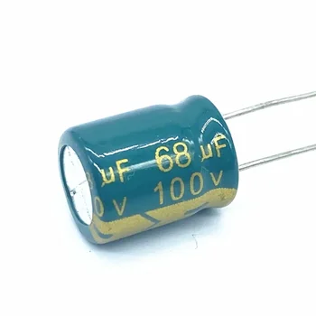 100 kozarcev/veliko 68UF 100v 68UF aluminija elektrolitski kondenzator velikost 10X13 20%