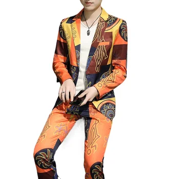 2023 Nova Jakna+hlače novo moško obleko, dvodelno obleko mladi lep korejska različica slim moda priložnostne obleko, obleko