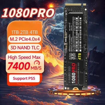 PCIe Gen 5.0X4 Original SSD 1080PRO M2 2280 Nvme 1TB 2TB 4TB Notranji ssd Disk visoke hitrosti SSD trdi disk za Prenosnik PS5 PS4 PC
