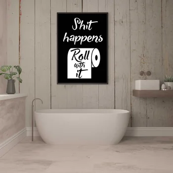 Umijte si Roke, kopalnico Ponudbo Dekorativne Poster Tiskanje Imajo Roll z Njim Platno Slikarstvo Sliko Wall Art Dekor